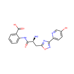 N[C@@H](Cc1nc(-c2ccc(O)cn2)no1)C(=O)Nc1ccccc1C(=O)O ZINC000071333731