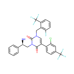 N[C@@H](Cn1c(=O)c(-c2ccc(C(F)(F)F)cc2Cl)cn(Cc2c(F)cccc2C(F)(F)F)c1=O)c1ccccc1 ZINC000028473057