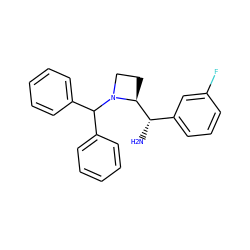 N[C@@H](c1cccc(F)c1)[C@@H]1CCN1C(c1ccccc1)c1ccccc1 ZINC000022941552