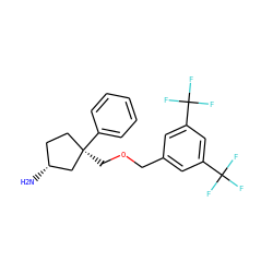 N[C@@H]1CC[C@@](COCc2cc(C(F)(F)F)cc(C(F)(F)F)c2)(c2ccccc2)C1 ZINC000038239482