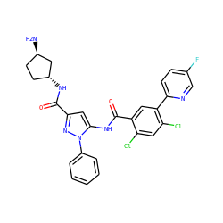 N[C@@H]1CC[C@@H](NC(=O)c2cc(NC(=O)c3cc(-c4ccc(F)cn4)c(Cl)cc3Cl)n(-c3ccccc3)n2)C1 ZINC001772605981