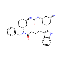 N[C@@H]1CCC[C@H](NC(=O)N[C@@H]2CCC[C@@H](N(Cc3ccccc3)C(=O)CCCc3c[nH]c4ccccc34)C2)C1 ZINC000028826300