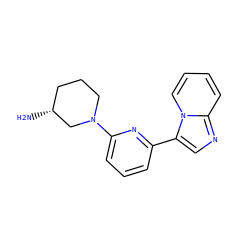 N[C@@H]1CCCN(c2cccc(-c3cnc4ccccn34)n2)C1 ZINC000029045853