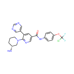 N[C@@H]1CCCN(c2ncc(C(=O)Nc3ccc(OC(F)(F)Cl)cc3)cc2-c2cncnc2)C1 ZINC001772651774