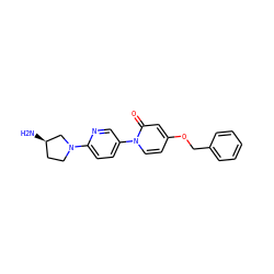 N[C@@H]1CCN(c2ccc(-n3ccc(OCc4ccccc4)cc3=O)cn2)C1 ZINC000084604621