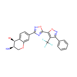 N[C@@H]1COc2cc(-c3noc(-c4onc(-c5ccccc5)c4C(F)(F)F)n3)ccc2[C@@H]1O ZINC000142846231