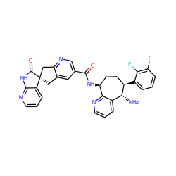 N[C@@H]1c2cccnc2[C@@H](NC(=O)c2cnc3c(c2)C[C@@]2(C3)C(=O)Nc3ncccc32)CC[C@H]1c1cccc(F)c1F ZINC001772642932