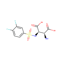 N[C@H](C(=O)O)[C@@H](NS(=O)(=O)c1ccc(F)c(F)c1)C(=O)O ZINC001772590117