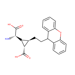 N[C@H](C(=O)O)[C@@H]1[C@@H](C(=O)O)[C@@H]1CCC1c2ccccc2Oc2ccccc21 ZINC000026578840