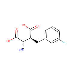 N[C@H](C(=O)O)[C@H](Cc1cccc(F)c1)C(=O)O ZINC000040379681
