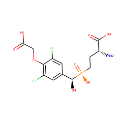 N[C@H](CC[P@](=O)(O)[C@@H](O)c1cc(Cl)c(OCC(=O)O)c(Cl)c1)C(=O)O ZINC001772571843