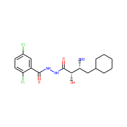 N[C@H](CC1CCCCC1)[C@H](O)C(=O)NNC(=O)c1cc(Cl)ccc1Cl ZINC000027994460