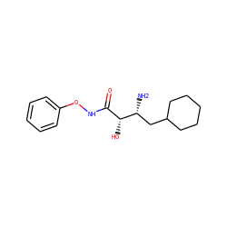 N[C@H](CC1CCCCC1)[C@H](O)C(=O)NOc1ccccc1 ZINC000027895123