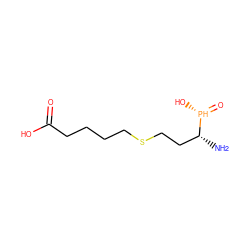 N[C@H](CCSCCCCC(=O)O)[P@@H](=O)O ZINC000096272762