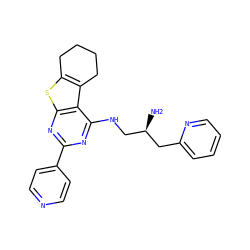 N[C@H](CNc1nc(-c2ccncc2)nc2sc3c(c12)CCCC3)Cc1ccccn1 ZINC000223674185