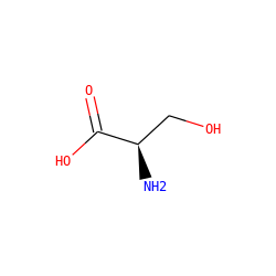 N[C@H](CO)C(=O)O ZINC000000895342
