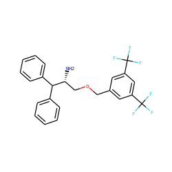 N[C@H](COCc1cc(C(F)(F)F)cc(C(F)(F)F)c1)C(c1ccccc1)c1ccccc1 ZINC000013781124
