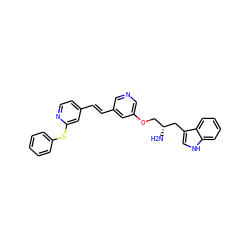 N[C@H](COc1cncc(/C=C/c2ccnc(Sc3ccccc3)c2)c1)Cc1c[nH]c2ccccc12 ZINC000014957764
