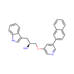 N[C@H](COc1cncc(-c2ccc3ccccc3c2)c1)Cc1c[nH]c2ccccc12 ZINC000038411879