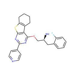 N[C@H](COc1nc(-c2ccncc2)nc2sc3c(c12)CCCC3)Cc1ccccc1F ZINC000653666678