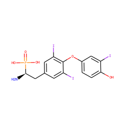 N[C@H](Cc1cc(I)c(Oc2ccc(O)c(I)c2)c(I)c1)P(=O)(O)O ZINC000049888921