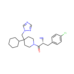 N[C@H](Cc1ccc(Cl)cc1)C(=O)N1CCC(Cn2cncn2)(C2CCCCC2)CC1 ZINC000003818897