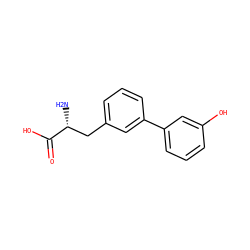 N[C@H](Cc1cccc(-c2cccc(O)c2)c1)C(=O)O ZINC000263620653