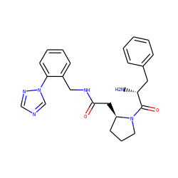 N[C@H](Cc1ccccc1)C(=O)N1CCC[C@H]1CC(=O)NCc1ccccc1-n1cncn1 ZINC000026826809