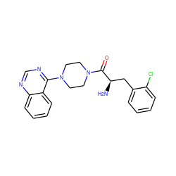 N[C@H](Cc1ccccc1Cl)C(=O)N1CCN(c2ncnc3ccccc23)CC1 ZINC000064528379