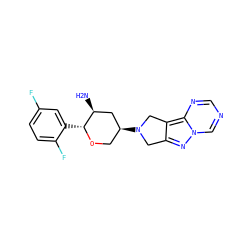 N[C@H]1C[C@@H](N2Cc3nn4cncnc4c3C2)CO[C@@H]1c1cc(F)ccc1F ZINC000146726058