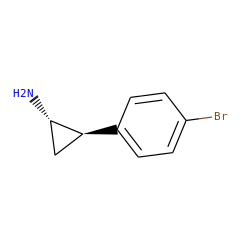 N[C@H]1C[C@@H]1c1ccc(Br)cc1 ZINC000032012645