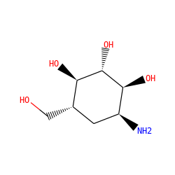 N[C@H]1C[C@H](CO)[C@@H](O)[C@H](O)[C@H]1O ZINC000005850992