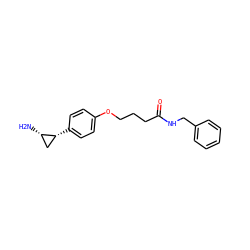 N[C@H]1C[C@H]1c1ccc(OCCCC(=O)NCc2ccccc2)cc1 ZINC000103230197