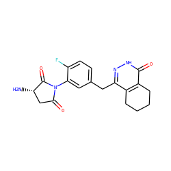 N[C@H]1CC(=O)N(c2cc(Cc3n[nH]c(=O)c4c3CCCC4)ccc2F)C1=O ZINC000146672281