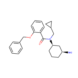 N[C@H]1CCC[C@@H](N(CC2CC2)C(=O)c2ccccc2OCc2ccccc2)C1 ZINC000096286344