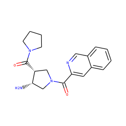 N[C@H]1CN(C(=O)c2cc3ccccc3cn2)C[C@H]1C(=O)N1CCCC1 ZINC000028954931