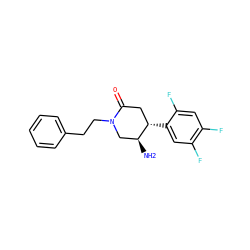 N[C@H]1CN(CCc2ccccc2)C(=O)C[C@@H]1c1cc(F)c(F)cc1F ZINC000014958781
