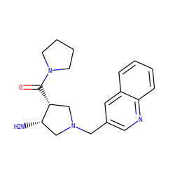 N[C@H]1CN(Cc2cnc3ccccc3c2)C[C@H]1C(=O)N1CCCC1 ZINC000028954965
