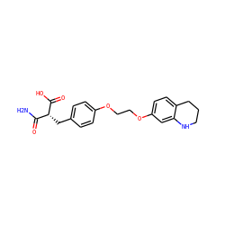 NC(=O)[C@@H](Cc1ccc(OCCOc2ccc3c(c2)NCCC3)cc1)C(=O)O ZINC000027108623