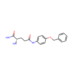 NC(=O)[C@@H](N)CCC(=O)Nc1ccc(OCc2ccccc2)cc1 ZINC000040915554