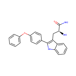 NC(=O)[C@@H](N)Cc1c(-c2ccc(Oc3ccccc3)cc2)[nH]c2ccccc12 ZINC000199115635