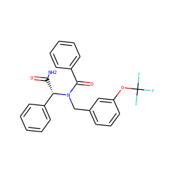 NC(=O)[C@@H](c1ccccc1)N(Cc1cccc(OC(F)(F)F)c1)C(=O)c1ccccc1 ZINC001772644877