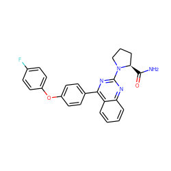NC(=O)[C@@H]1CCCN1c1nc(-c2ccc(Oc3ccc(F)cc3)cc2)c2ccccc2n1 ZINC000115759625