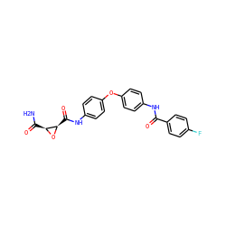 NC(=O)[C@@H]1O[C@@H]1C(=O)Nc1ccc(Oc2ccc(NC(=O)c3ccc(F)cc3)cc2)cc1 ZINC000299857922