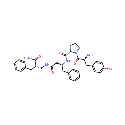 NC(=O)[C@H](CNC(=O)C[C@H](Cc1ccccc1)NC(=O)[C@@H]1CCCN1C(=O)[C@@H](N)Cc1ccc(O)cc1)Cc1ccccc1 ZINC000096921470