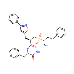 NC(=O)[C@H](Cc1ccccc1)NC(=O)[C@@H](Cc1cc(-c2ccccc2)no1)C[P@](=O)(O)[C@@H](N)CCc1ccccc1 ZINC001772655427