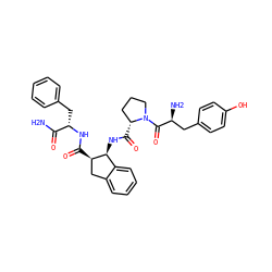 NC(=O)[C@H](Cc1ccccc1)NC(=O)[C@@H]1Cc2ccccc2[C@@H]1NC(=O)[C@@H]1CCCN1C(=O)[C@@H](N)Cc1ccc(O)cc1 ZINC000096900205