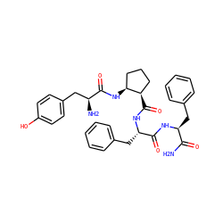 NC(=O)[C@H](Cc1ccccc1)NC(=O)[C@H](Cc1ccccc1)NC(=O)[C@@H]1CCC[C@@H]1NC(=O)[C@@H](N)Cc1ccc(O)cc1 ZINC000028475449