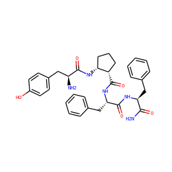 NC(=O)[C@H](Cc1ccccc1)NC(=O)[C@H](Cc1ccccc1)NC(=O)[C@H]1CCC[C@H]1NC(=O)[C@@H](N)Cc1ccc(O)cc1 ZINC000028475452