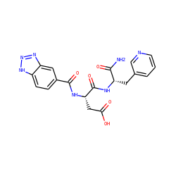 NC(=O)[C@H](Cc1cccnc1)NC(=O)[C@H](CC(=O)O)NC(=O)c1ccc2[nH]nnc2c1 ZINC000029553308